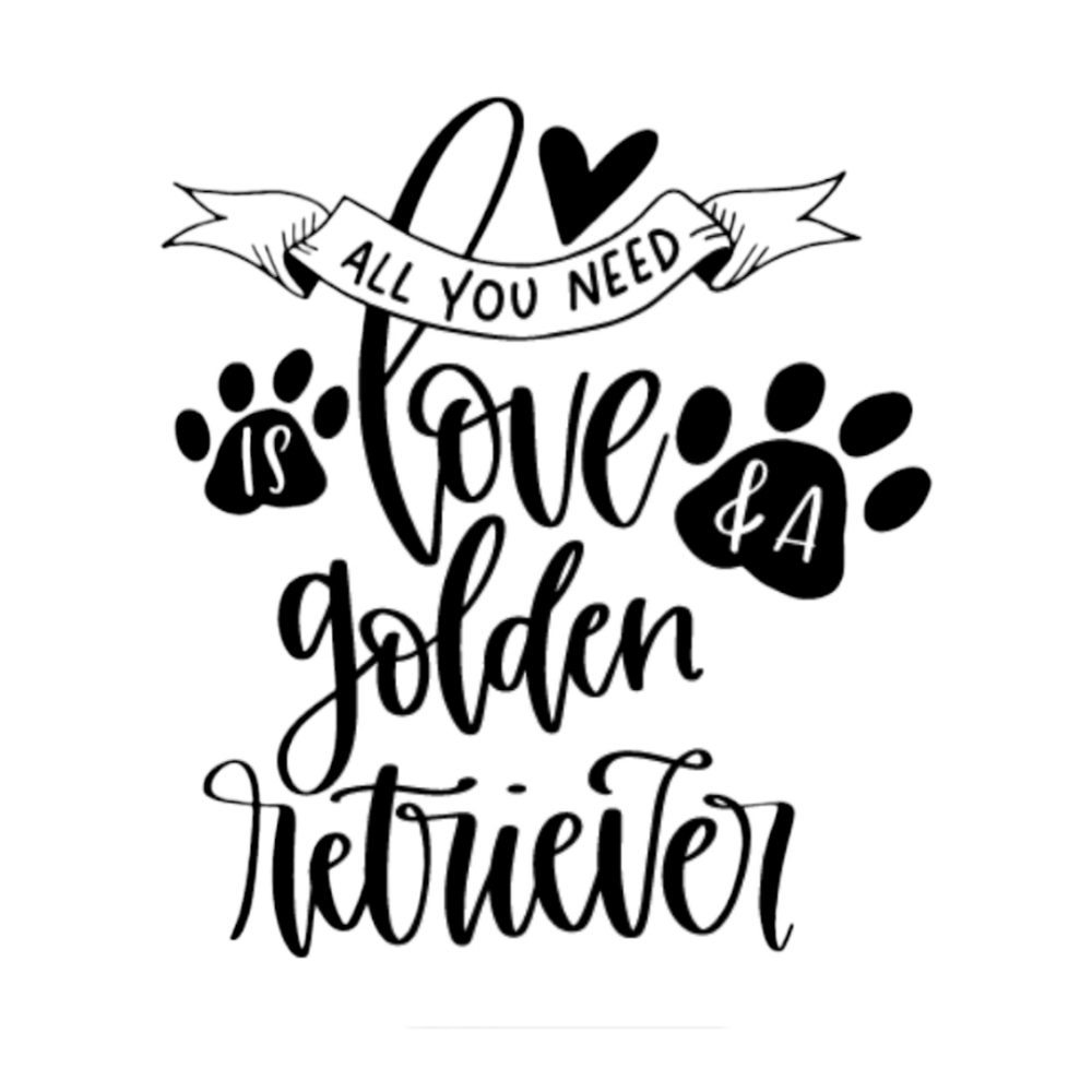 All You Need Golden Retriever Animal Dog Vinyl Graphic Auto Laptop Decal Sticker